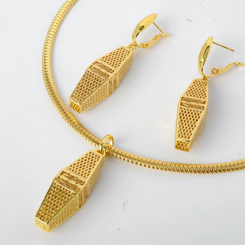 

ZEADear Jewelry Sets Copper Drop Earrings Pendent Necklace For Women Statement African Bridal Wedding Party Anniversary Gift