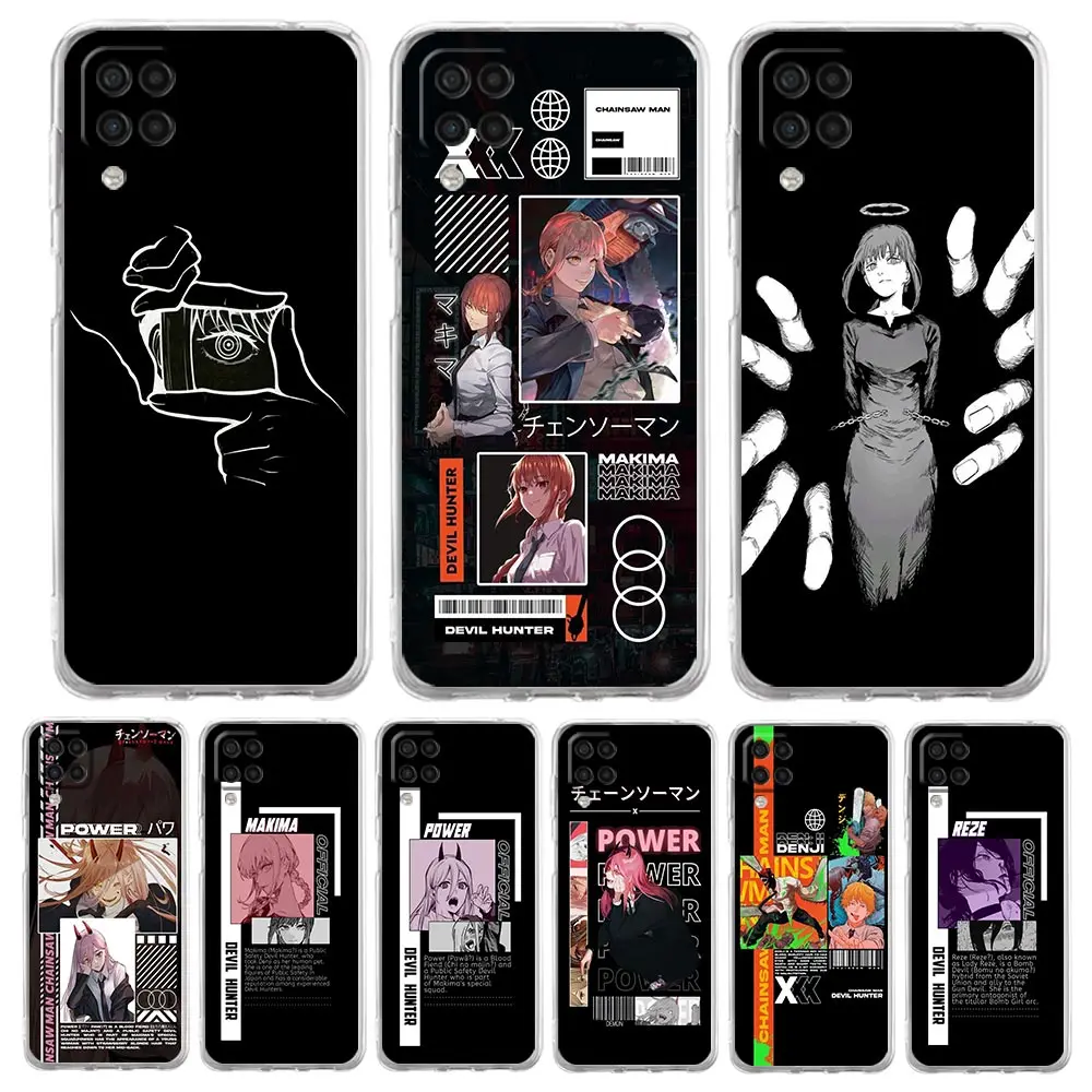 

Anime Chainsaw Man Clear Phone Case For Samsung Galaxy A51 A71 A21S A12 A11 A31 A41 A03S A22 A13 A33 A73 A53 A52 A32 5G Cover