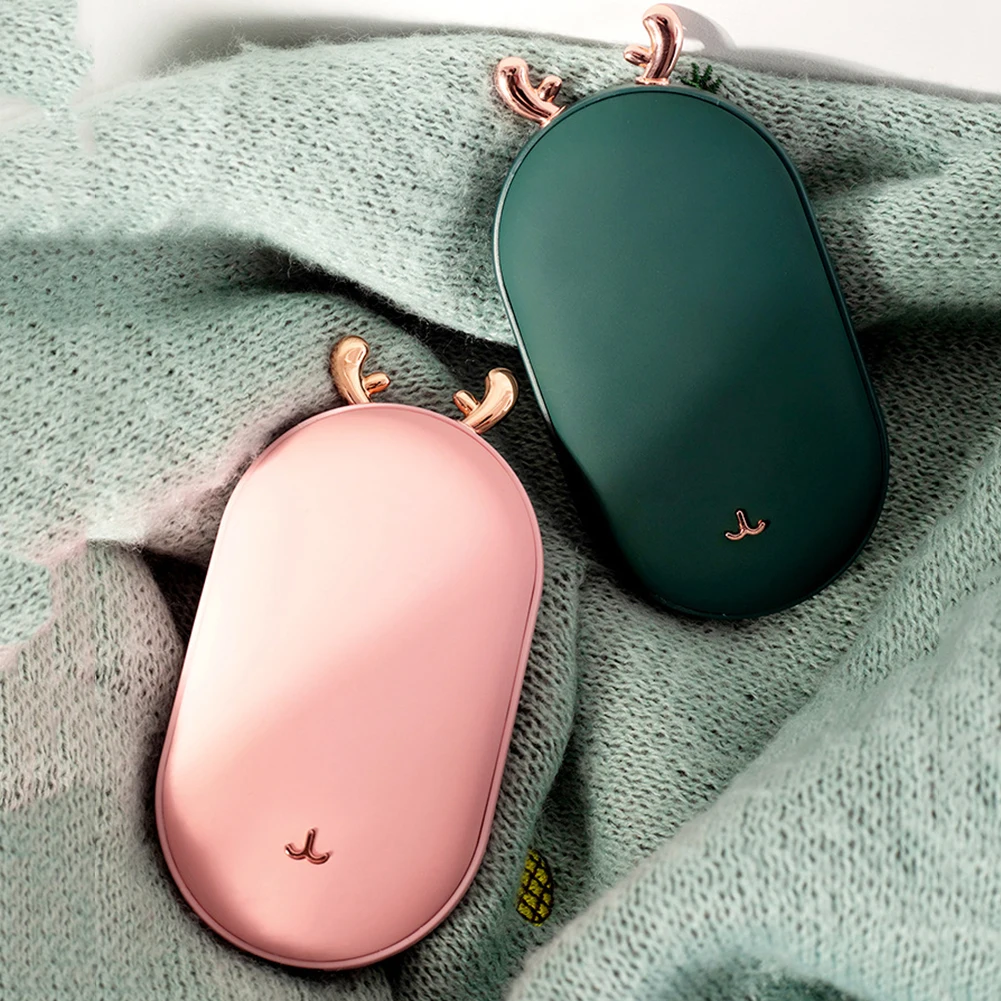 

USB Электрический ручной нагреватель мобильный источник питания 2 в 1 три режима настройки нагрева встроенный аккумулятор 5200mA для путешестви...