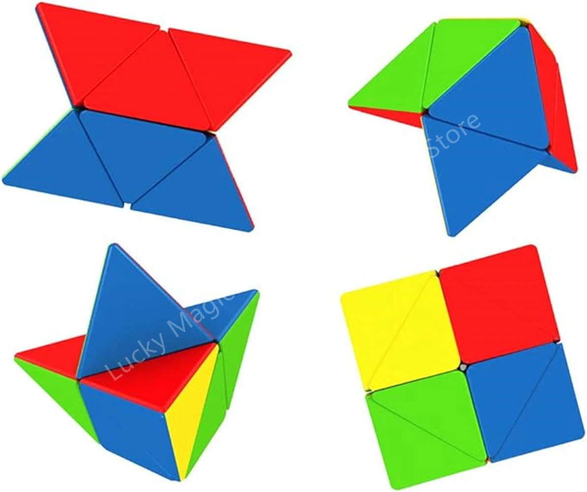 Qiyi 2x2 Куб-пирамида Профессиональный Плавный Поворотный 4-осевой Треугольный