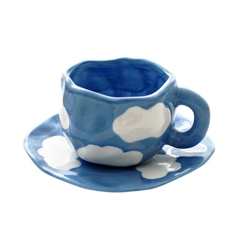 

Nordic Cups the Coffee Cup Fashion Dining Room Tavern Cafe Cup and Saucer Teacup Set Small Coffee Mug Tableware Cupshe Ceramic