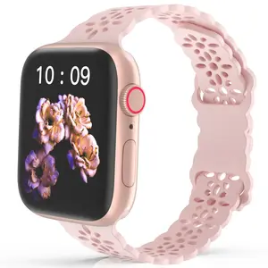 Ремешок силиконовый для Apple Watch band 44 мм 40 мм 45 мм 41 мм 38 мм 42 мм 44 42 38 40 45 мм, браслет для наручных часов iWatch Series 3 4 5 6 se 7