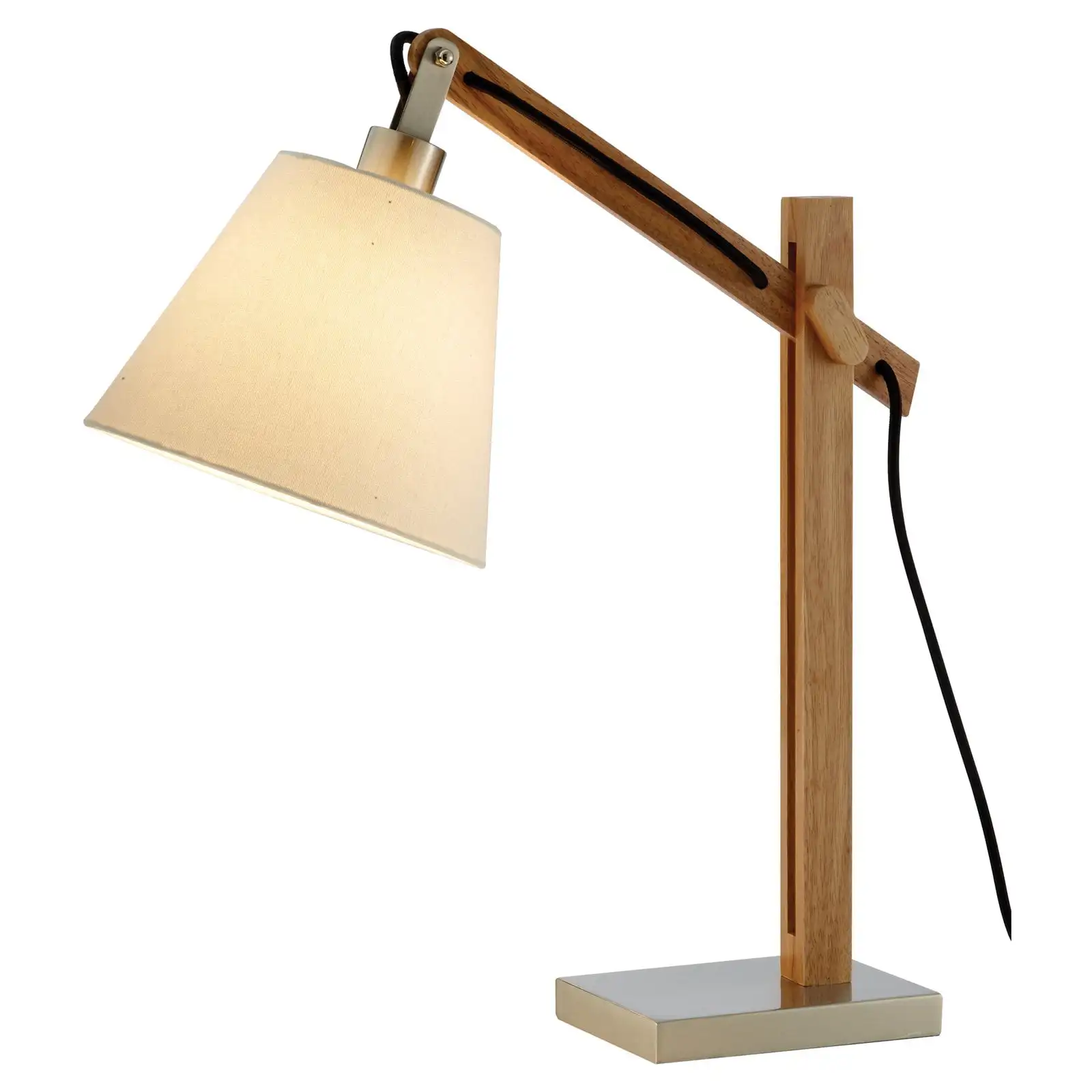 

Walden Table Lamp, Natural Rubber Wood