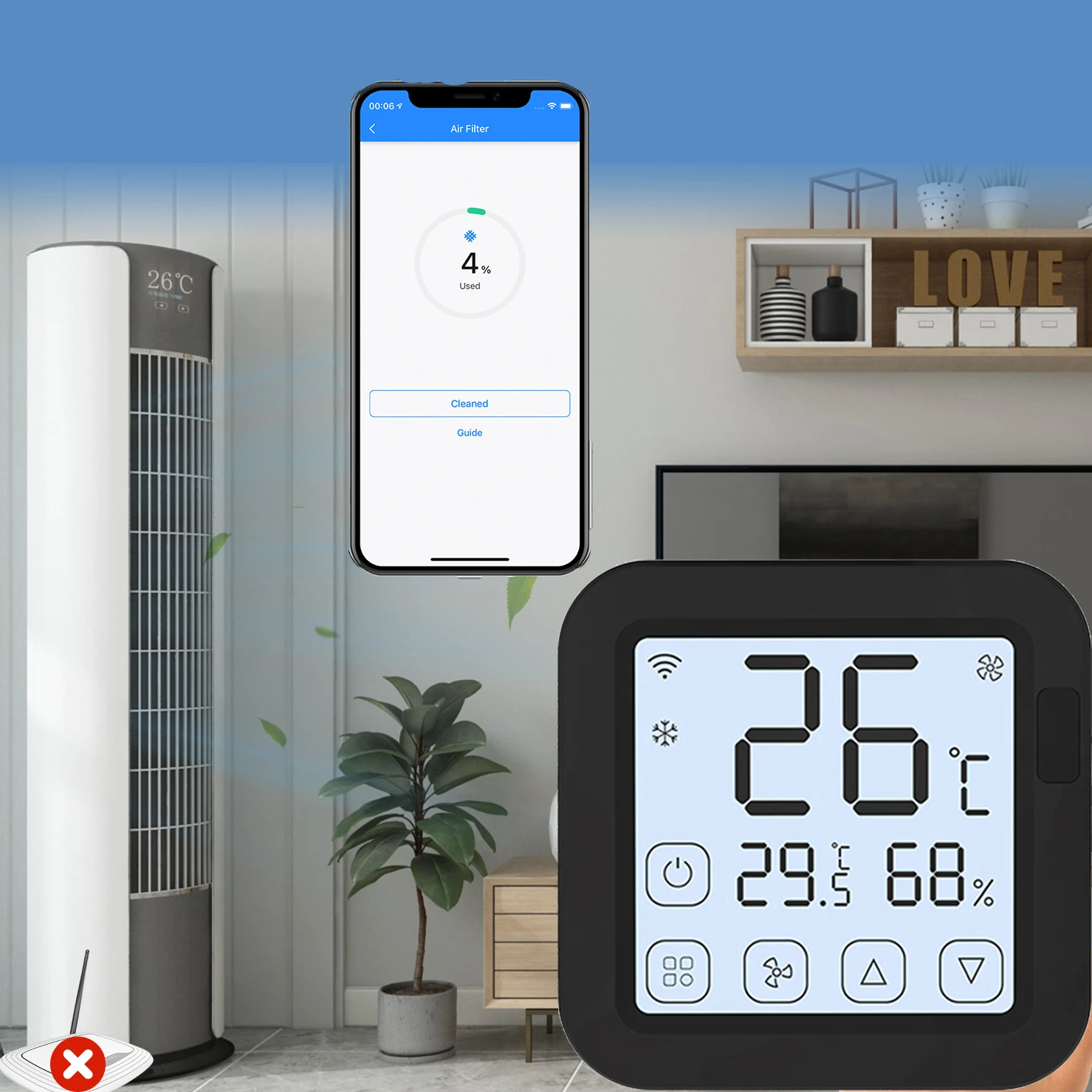 

Умный ИК-кондиционер с Wi-Fi и управлением через приложение