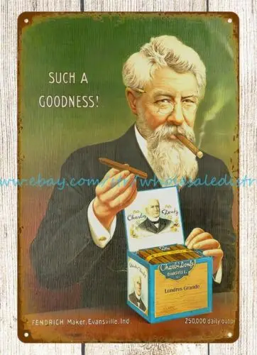 Чарльз Денби сигара металлический жестяной знак оловянные настенные знаки