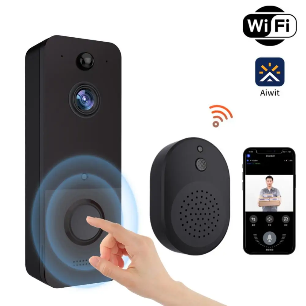 

Wireless Doorbell Camera Smart Video Doorbell Camera with PIR Motion Detection, Cloud Storage, Image,Night 2.4G WiFi