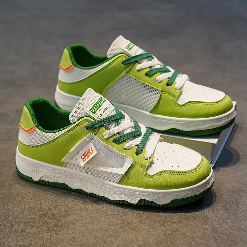 Men Fashion Sneakers Casual Shoes 2023 New Round Toe Lace-up Man Vulcanize Shoes Platform Skateboard Footwear Tenis Masculino