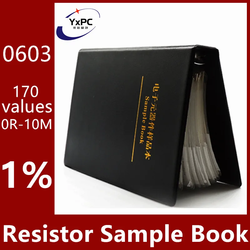 

170 Values X25pcs/50pcs 0603 SMD Chip Resistor Assortment Kit 1% SMT 0R-10M Resistors Sample Book free shipping