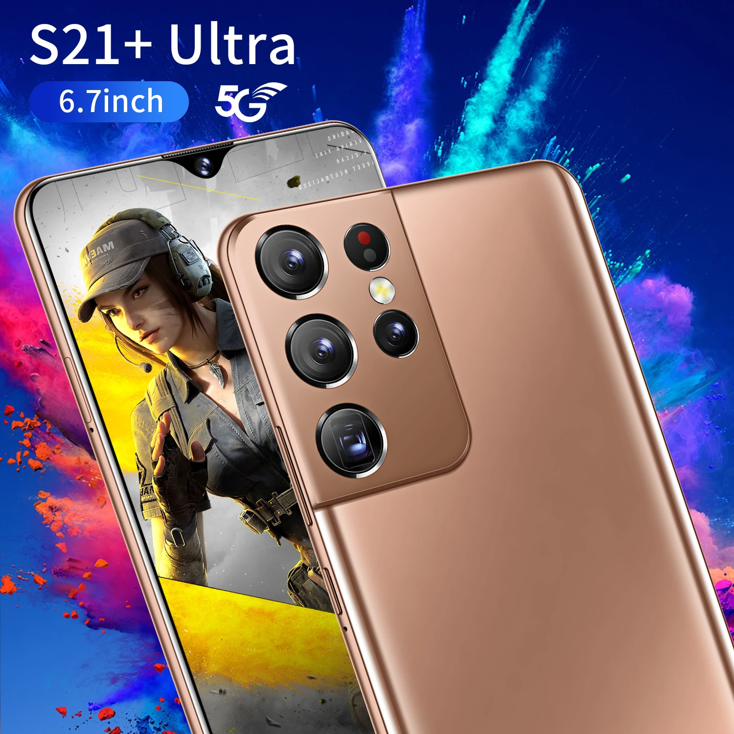 

2022 Unlocked Global Version S21 Ultra 6.7 Inch Screen Smartphone12GB+512GB Rom Android Cheap Mobile Phones Cellphones Celulares