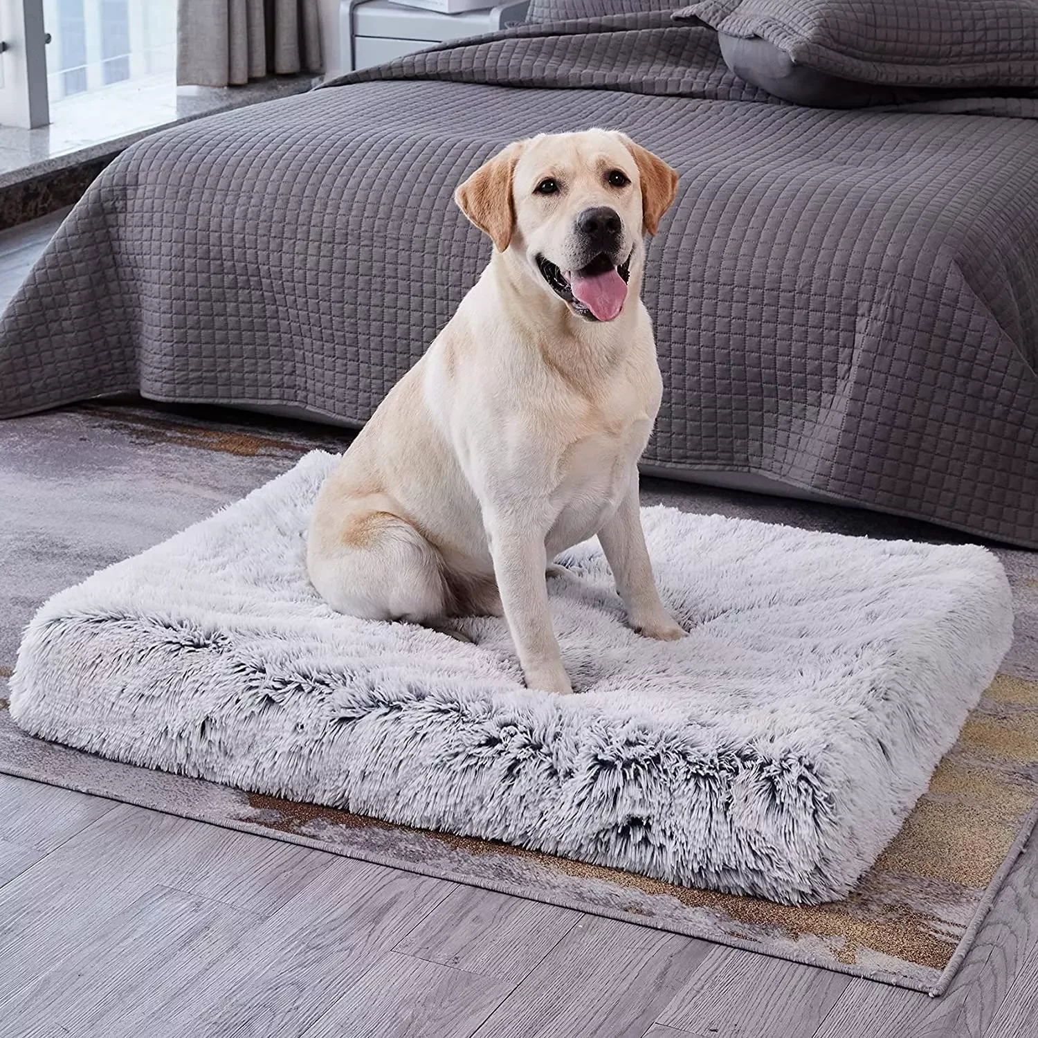 

NEW Long Plush Dog Bed Pet Blanket Soft Fleece Cat Cushion Puppy Chihuahua Sofa Mat Pad For Small Large Dogs Warm Beds Ladder So