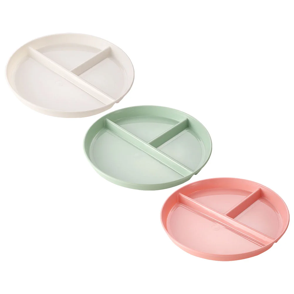 

3 Pcs Plate Dividers Adults Lunch Trays Adults Fat Loss Divided Plates Pp Portion Control Plates Adults Child Kids Plate