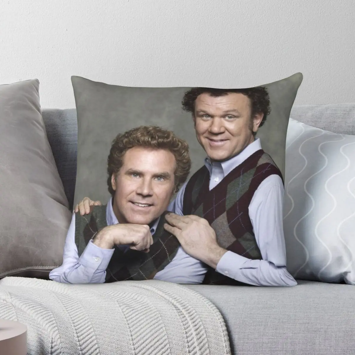 

Квадратная наволочка Step Brothers из полиэстера и льна