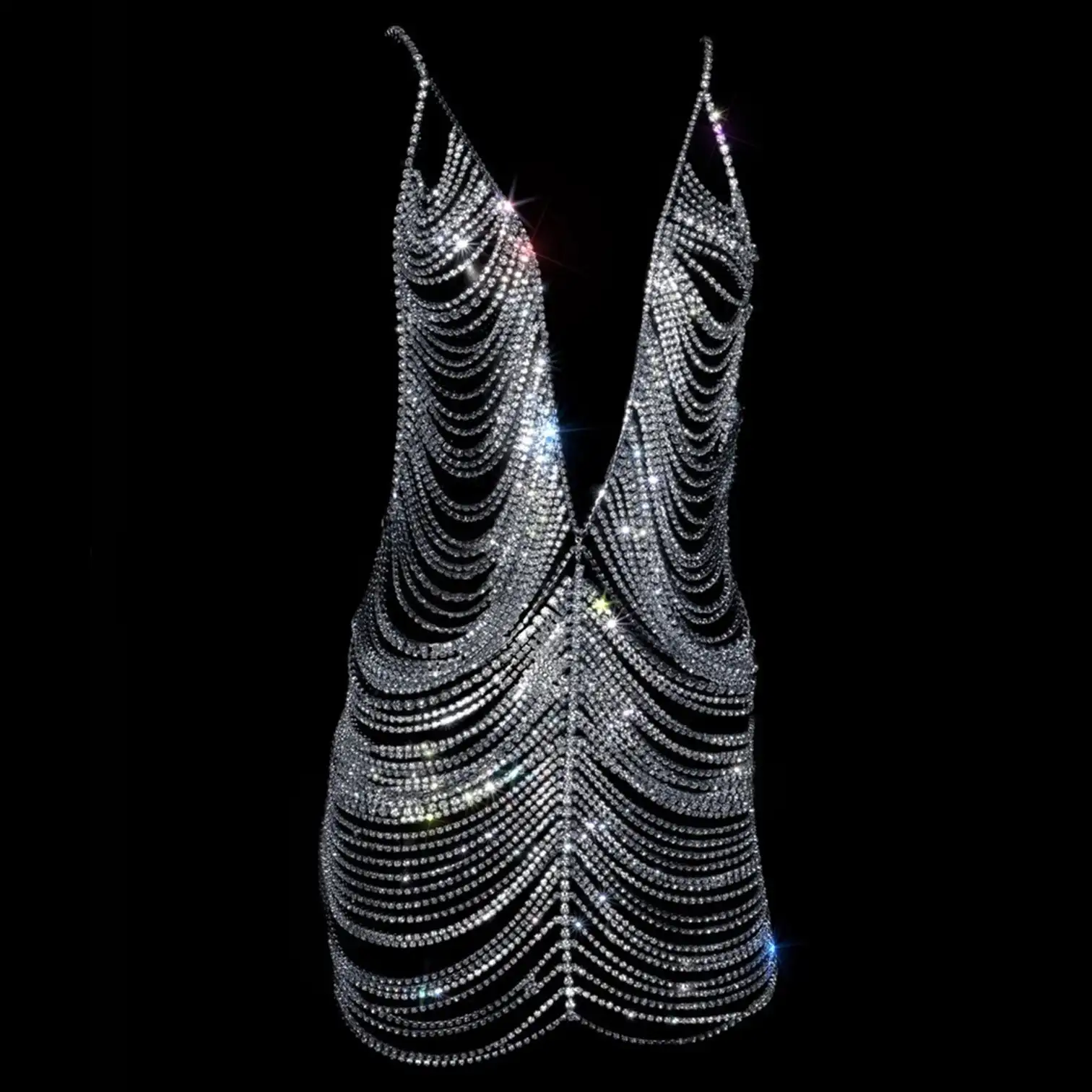 Роскошная модная юбка-бикини со стразами цепочка на слинге сиамская для