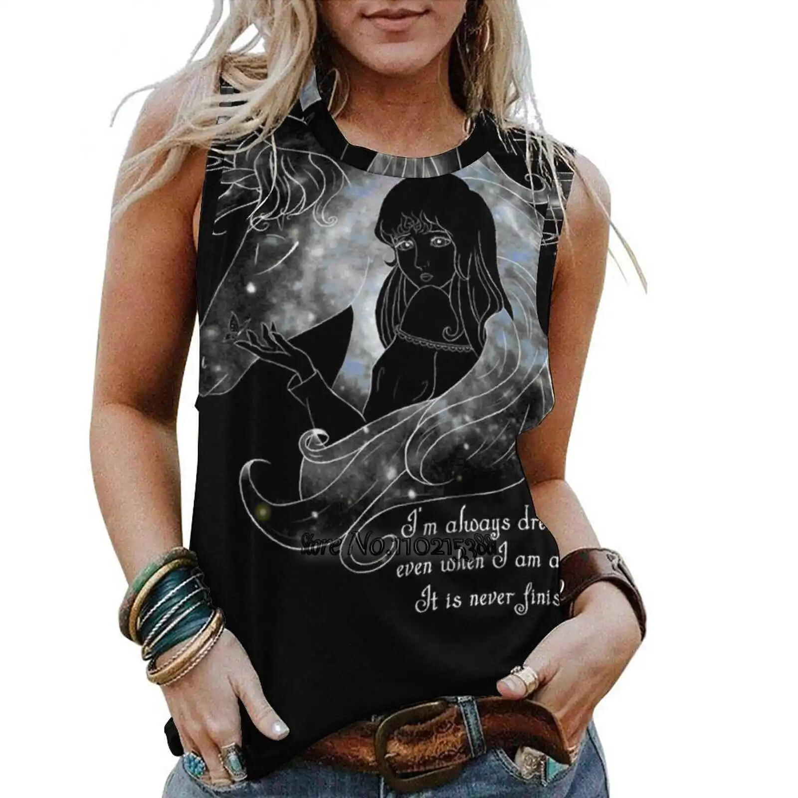 

The Last Unicorn Women Tank Camisole Fashion Loose Casual Vest Sexy Tank Top Girls T-Shirt The Last Unicorn Unicorn Galaxy