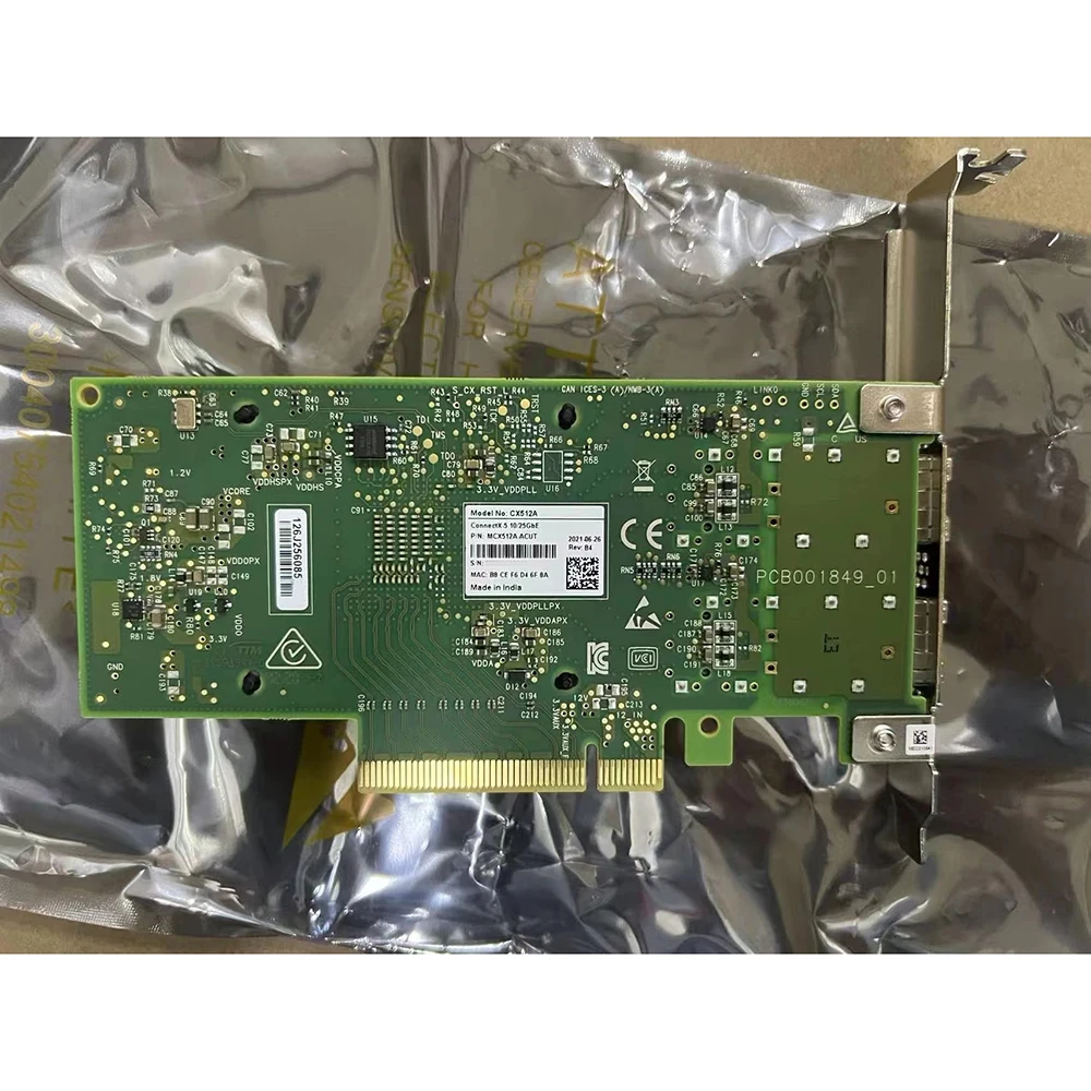 Фото Сетевая карта NIC CX512A MCX512A-ACUT ConnectX-5 10/25GbE PCIe 3.0 x8 с двумя портами №3