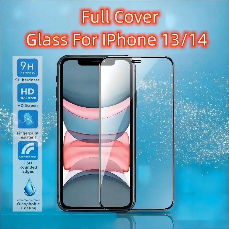 

Полное стекло для iPhone 14 13 12 11 Pro Max, Защита экрана для iPhone Mini XR X XS Max, защитная стеклянная пленка