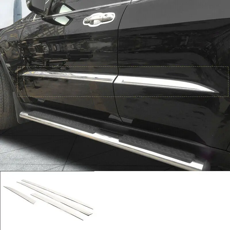 

For Jeep Grand Cherokee 2014-2021 Stainless Body Door Side Molding Trim Garnish