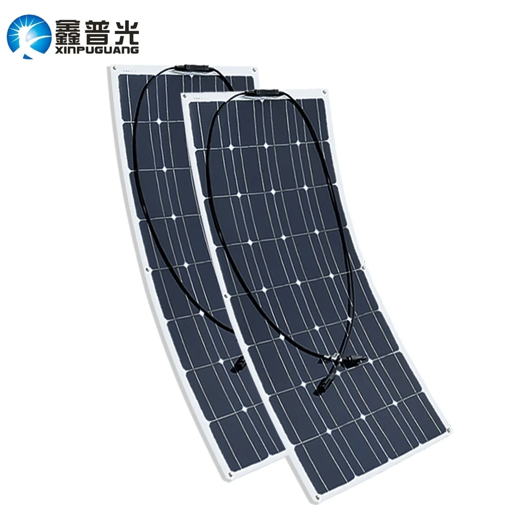 

XINPUGUANG 100W solar panel 200w photovoltaic Flexible Solar module 18V Sonnenkollektor 12v 24 v car battery charger Solpanel