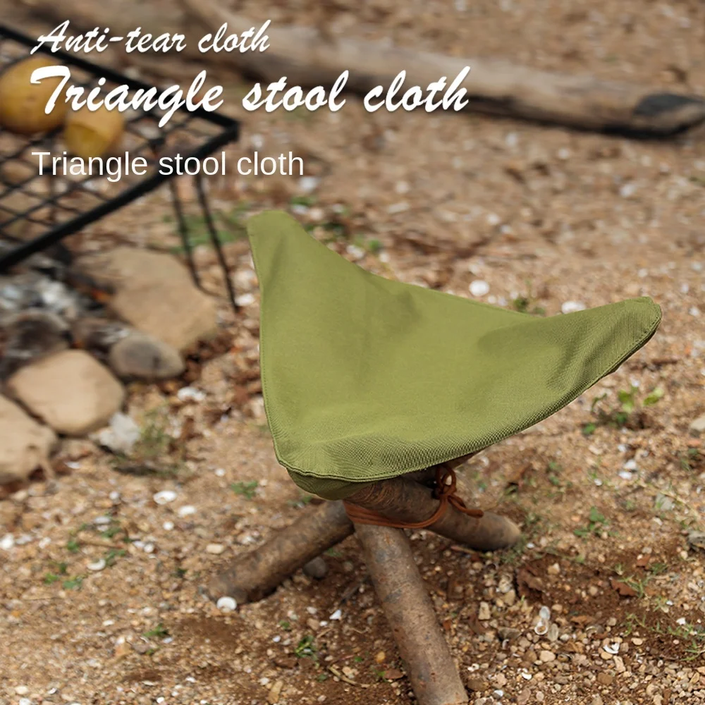 

Outdoor Camping Waterproof Canvas Portable Triangle Stool Cloth Handmade Camp Chair Fishing Stool Camping Chairs