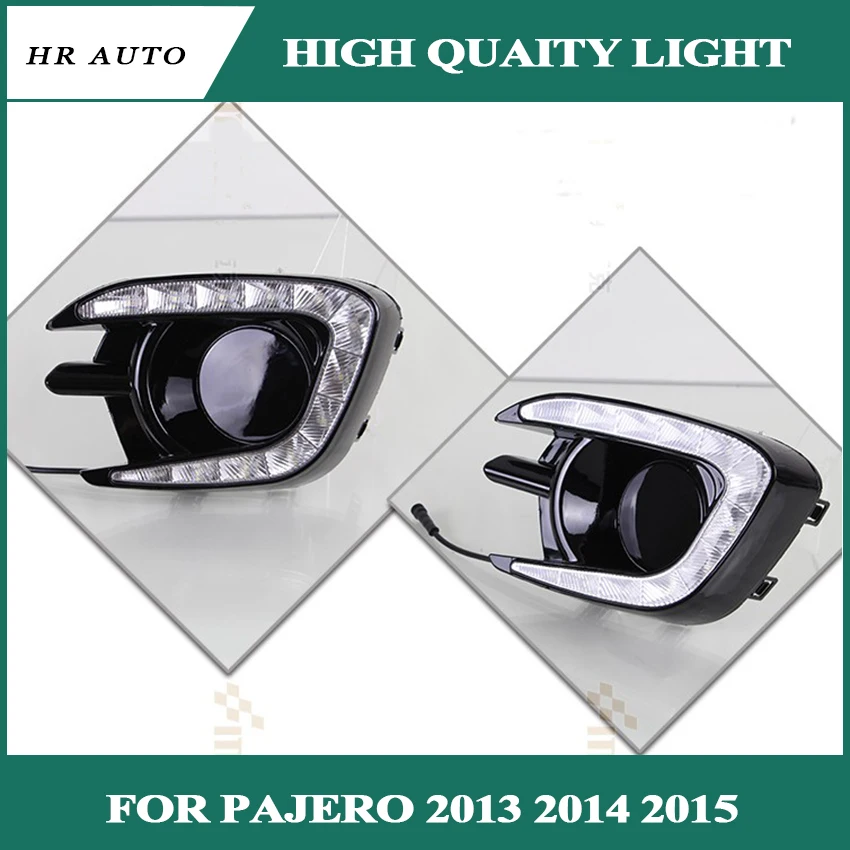 

LED CAR DRL Daytime running lights fog lamp for Mitsubishi Pajero Sport Montero Sport 2013 2014 2015 12v