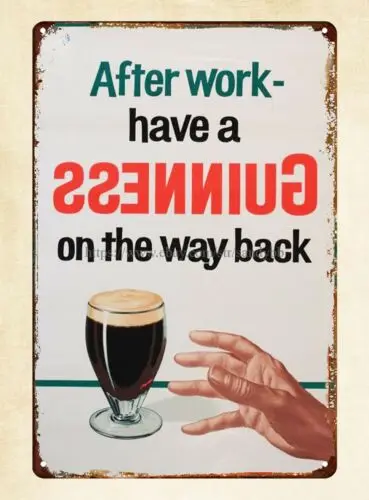 1 шт. декор после работы есть Guinness On The Way Назад пивной человек пещера