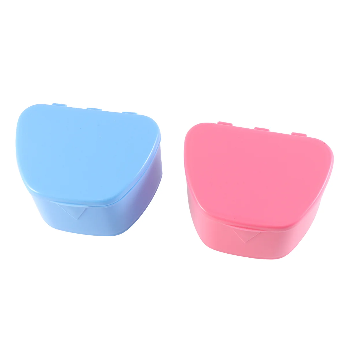 

2 Pcs Pink Containers Denture Box Denture Holder Case Denture Brush Denture Cup Travel Denture Bath Case Dentures
