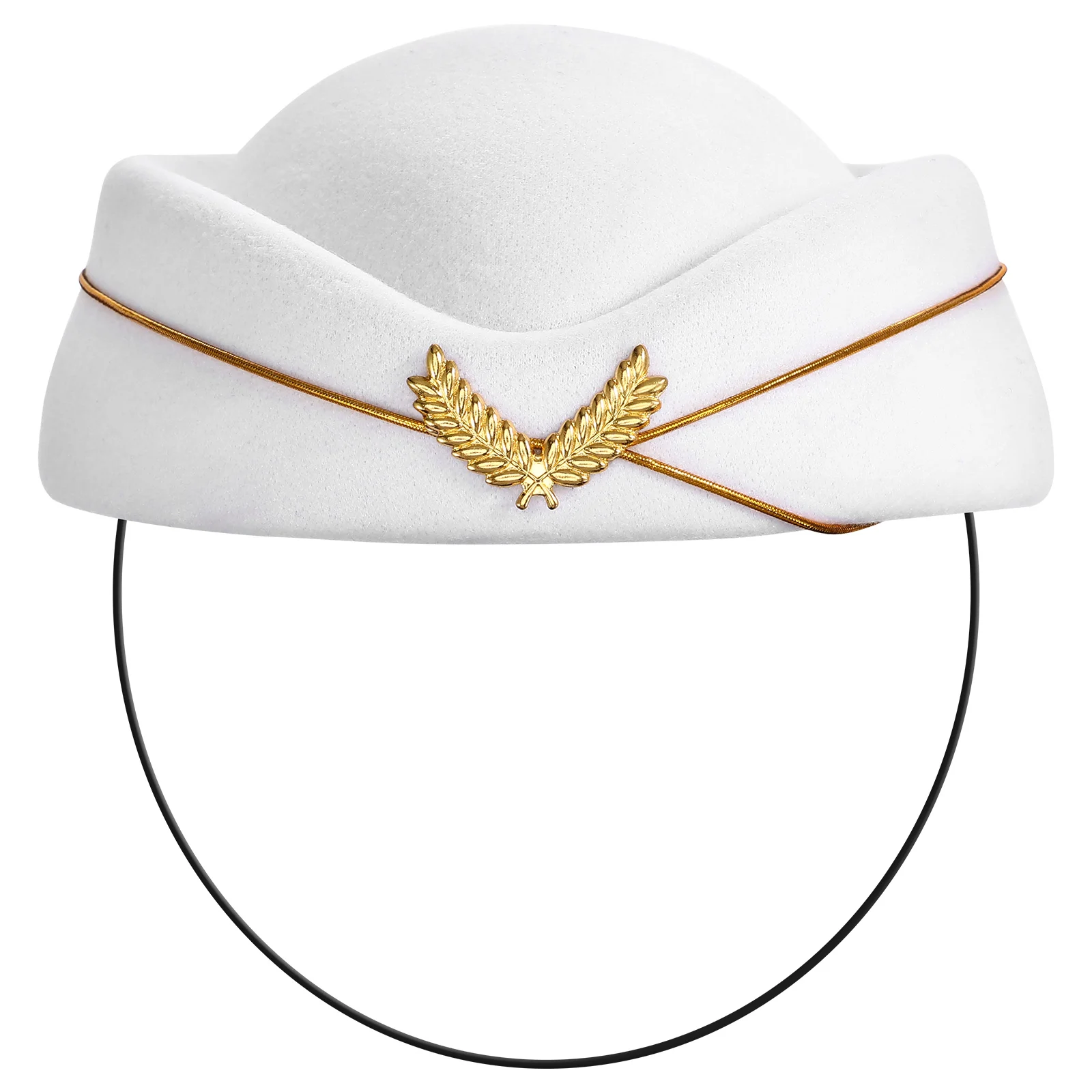 

Stewardess Hat Airline Stewardess Cap Uniform Plane Stewardess Cap Stage Perform Women Ladies Cap Beige