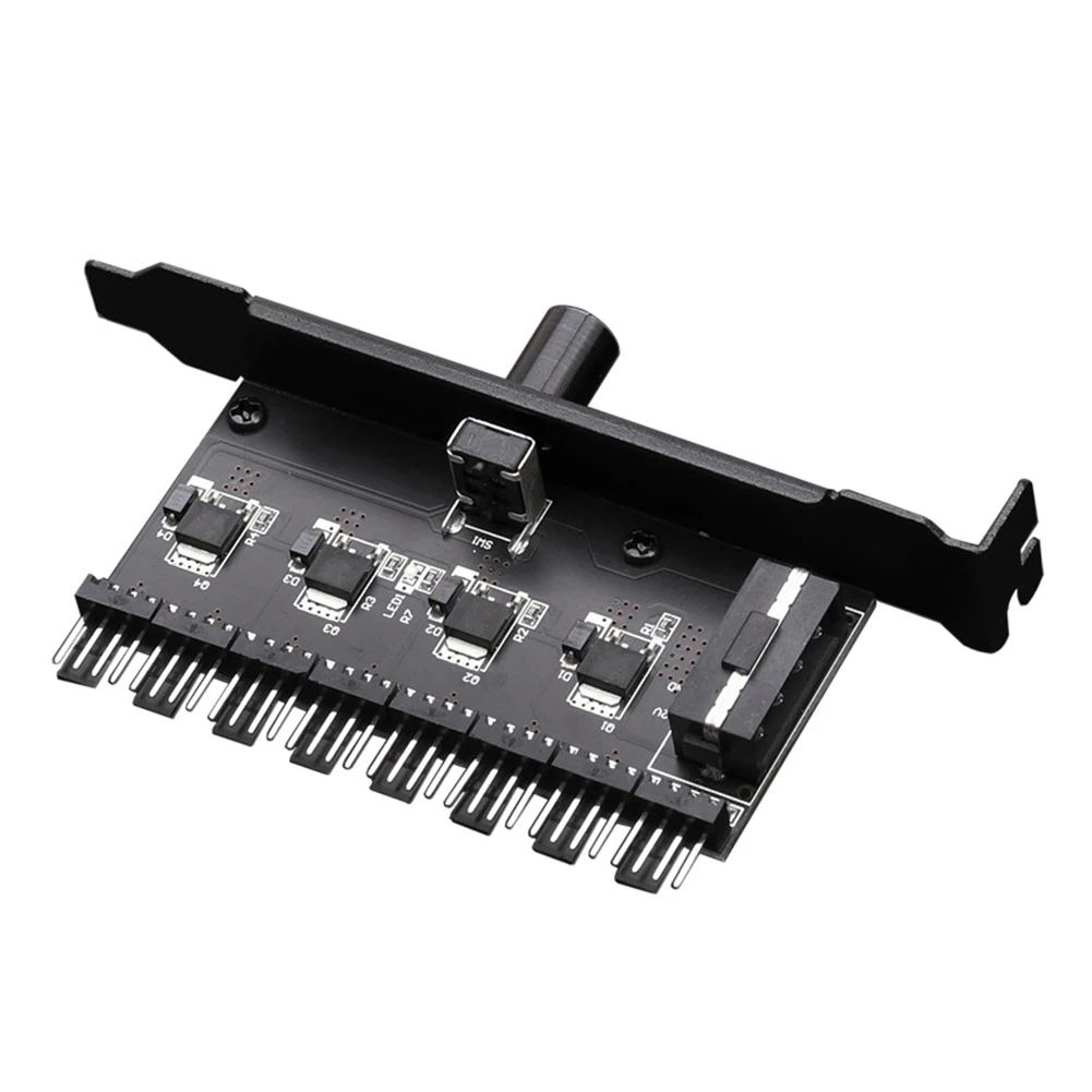 

Контроллер скорости Hub, чехол для ПК, охлаждающий вентилятор, компьютерный регулятор, ЦП, разветвитель, охлаждающий контроллер скорости, ада...