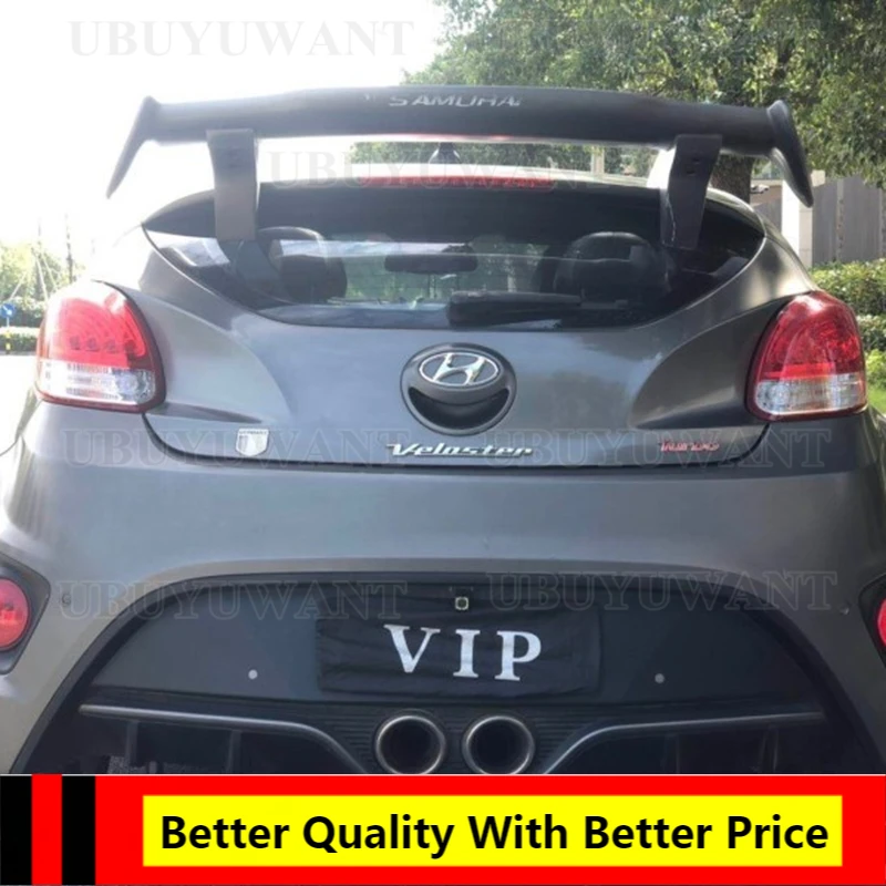 

Trunk Spoiler Real High Quality Carbon Fiber Material Car Rear Trunk Wing Refit Accessories Spoiler For Hyundai Veloster MP V3