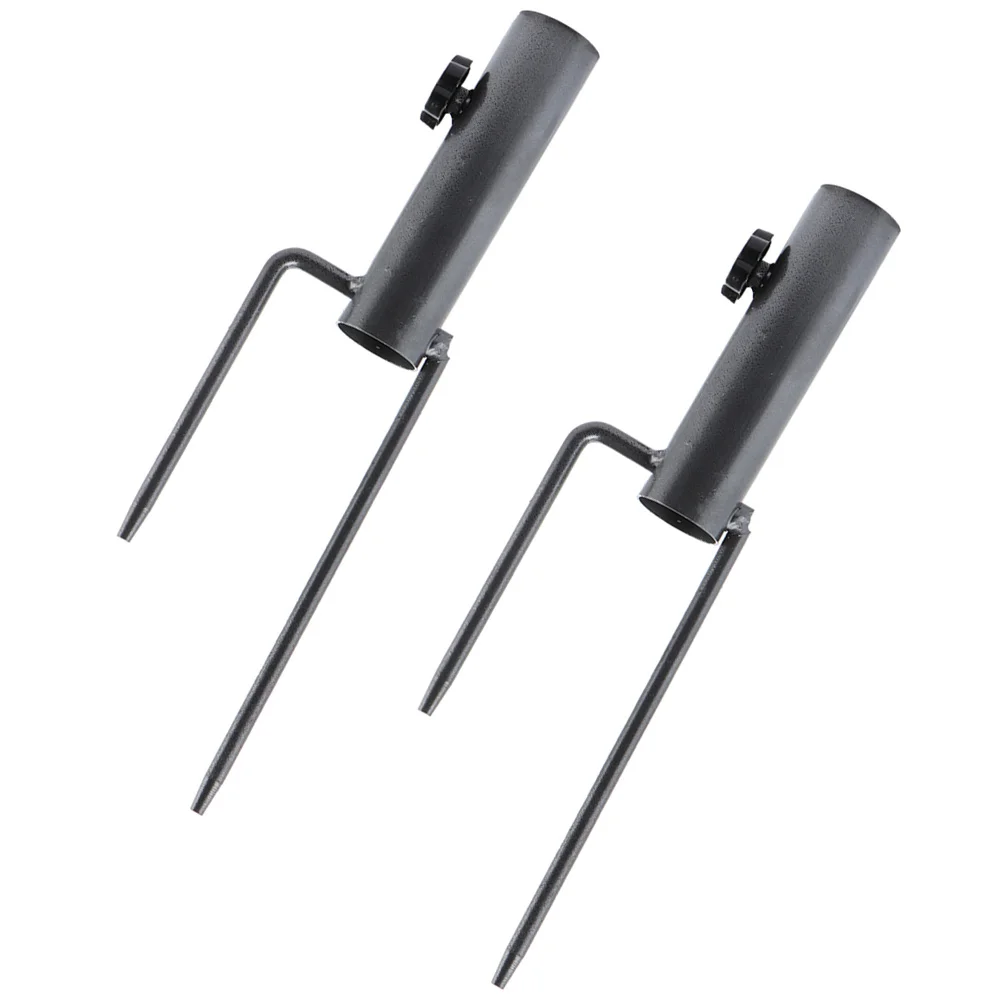

2 Pcs Car Shade Umbrella Stand Outdoor Sand Anchor Pluggable Spike Steel Base Holder Beach umbrella