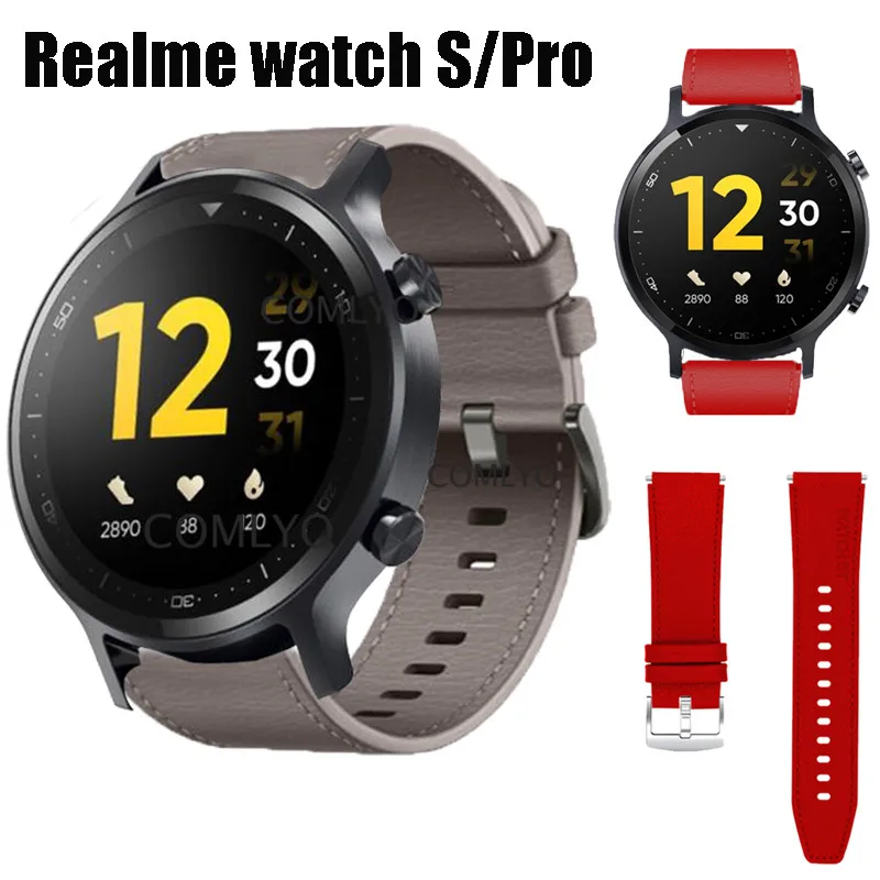 

NEW For Realme watch S Pro strap Leather smartband sports band belt smartwatch real me watch s wristband bracelet