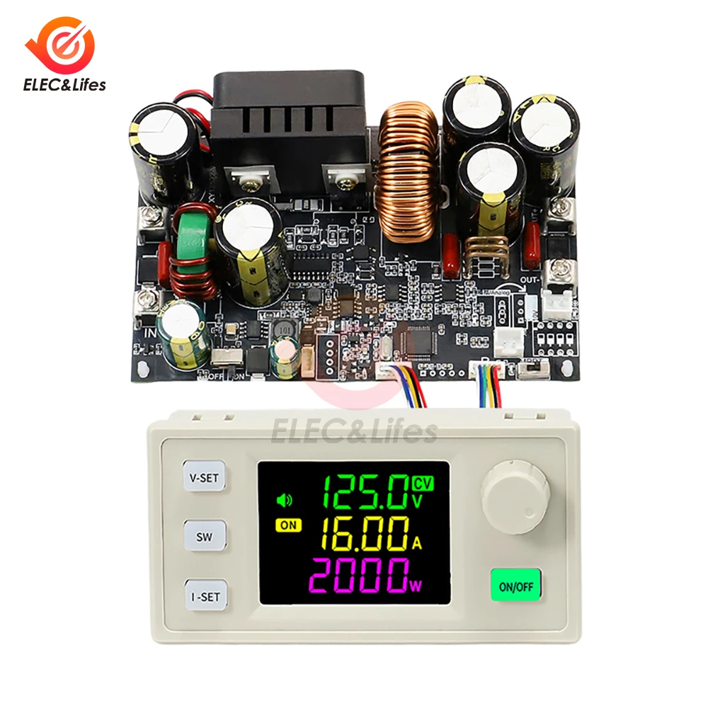 

Понижающий преобразователь постоянного тока с ЧПУ, регулируемый регулятор напряжения и тока, постоянный 12-140 В, 22 А, 2000 Вт, понижающий модуль питания