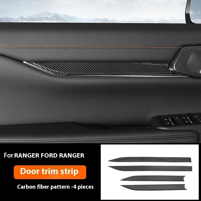 Для Ford Ranger Wildtrak T9 2023 2024, внутренняя модификация из углеродного волокна, центральная крышка панели переключения передач, LHD RHD, доступна