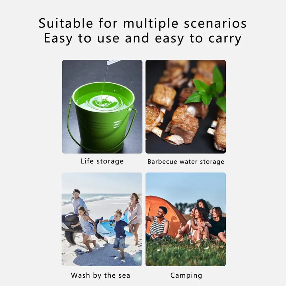 Складное ведро для кемпинга путешествий пикника 15 л | Спорт и развлечения