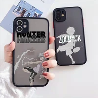 hunter x hunter killua zaoldyeck phone case matte transparent for iphone 7 8 11 12 13 plus mini x xs xr pro max cover