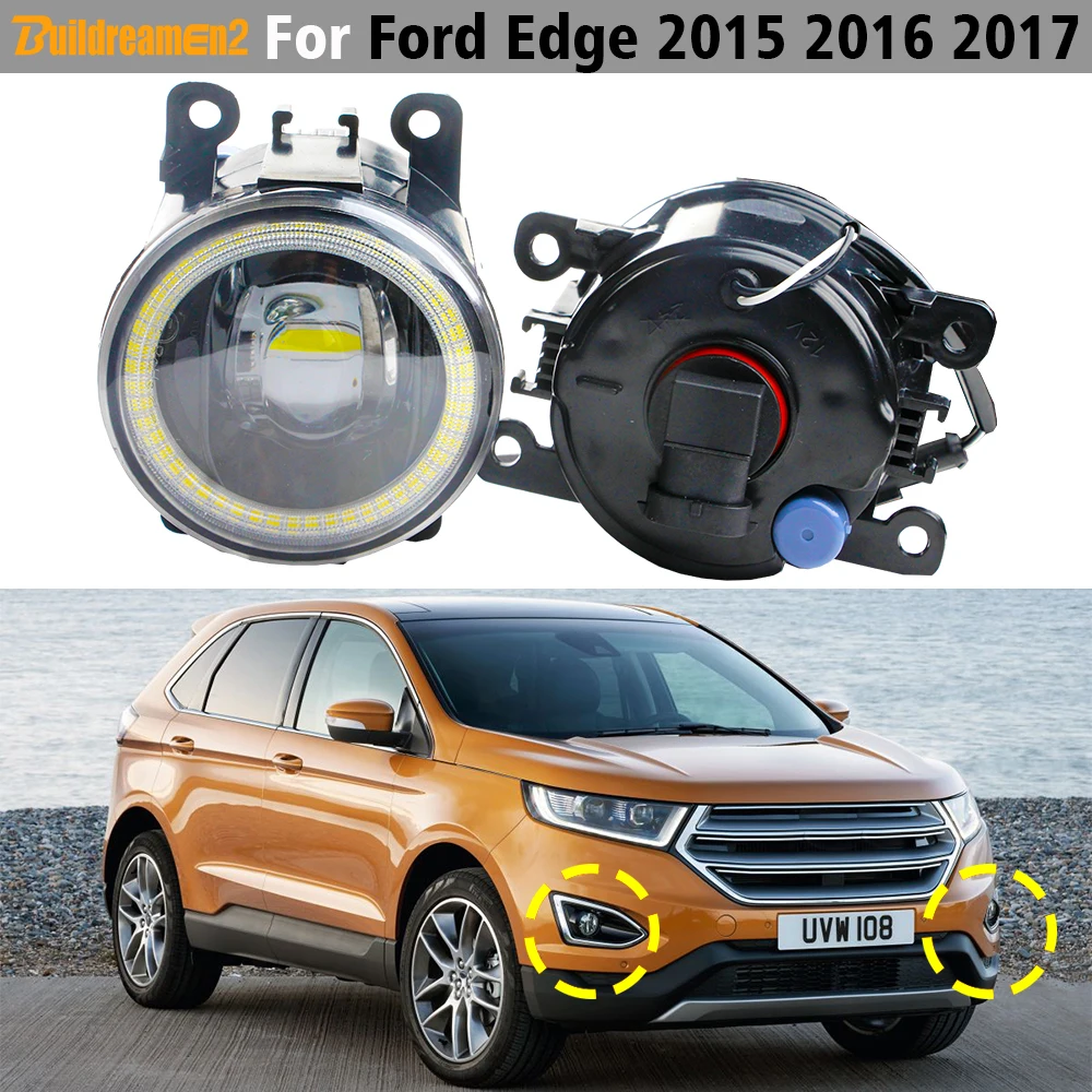 30 Вт H11 светодиодные линзы противотуманные фары Angel Eye DRL для Ford Edge 2015 2016 2017