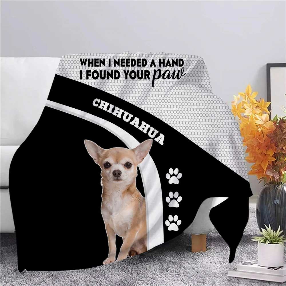

CLOOCL собака породы чихуахуа теплое фланелевое одеяло, 3D одеяло в виде животного, одеяло для пешего туризма и пикника, офисное одеяло для коро...