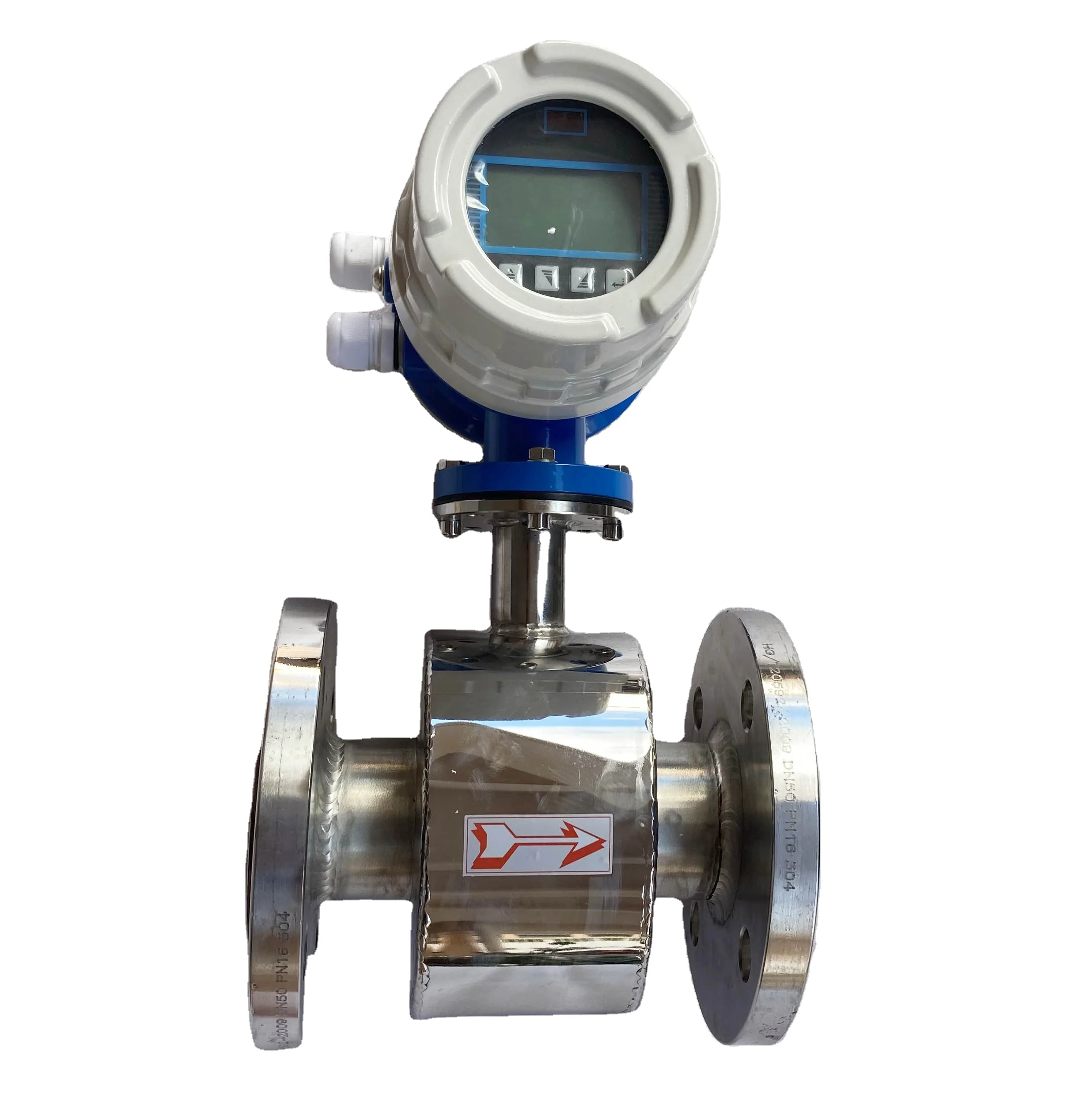 

SUS 304 Smart Electromagnetic flow meter sewage Pipeline hydraulic dies magnetic flowmeter liquid water stainless steel