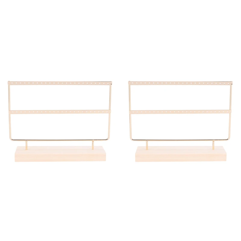 

Подставка для сережек-гвоздиков золотистая, 2 шт.