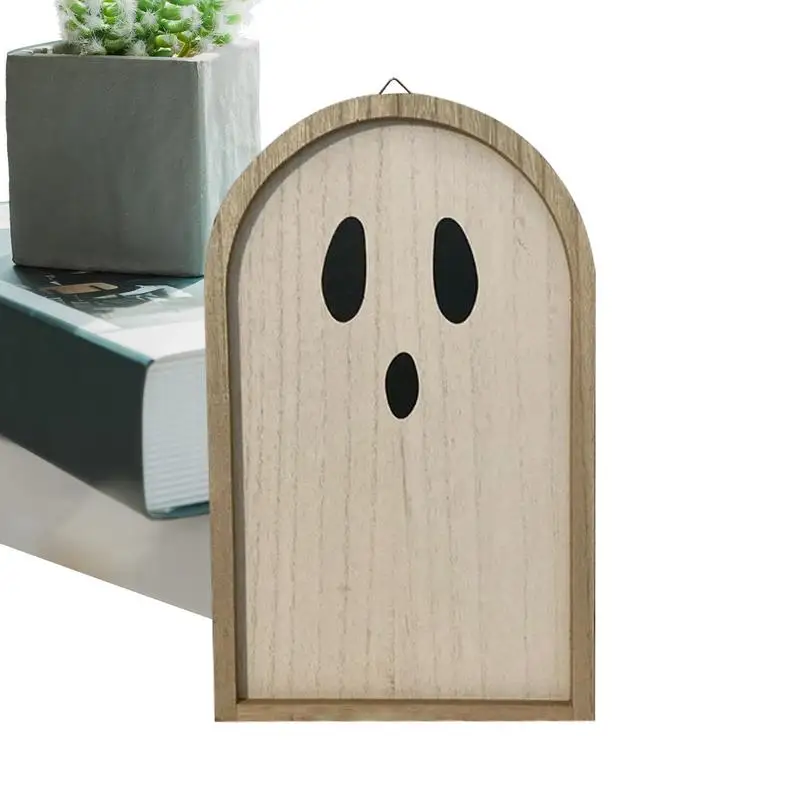 Деревянный знак призрака деревянный для входной двери искусственный стол двора