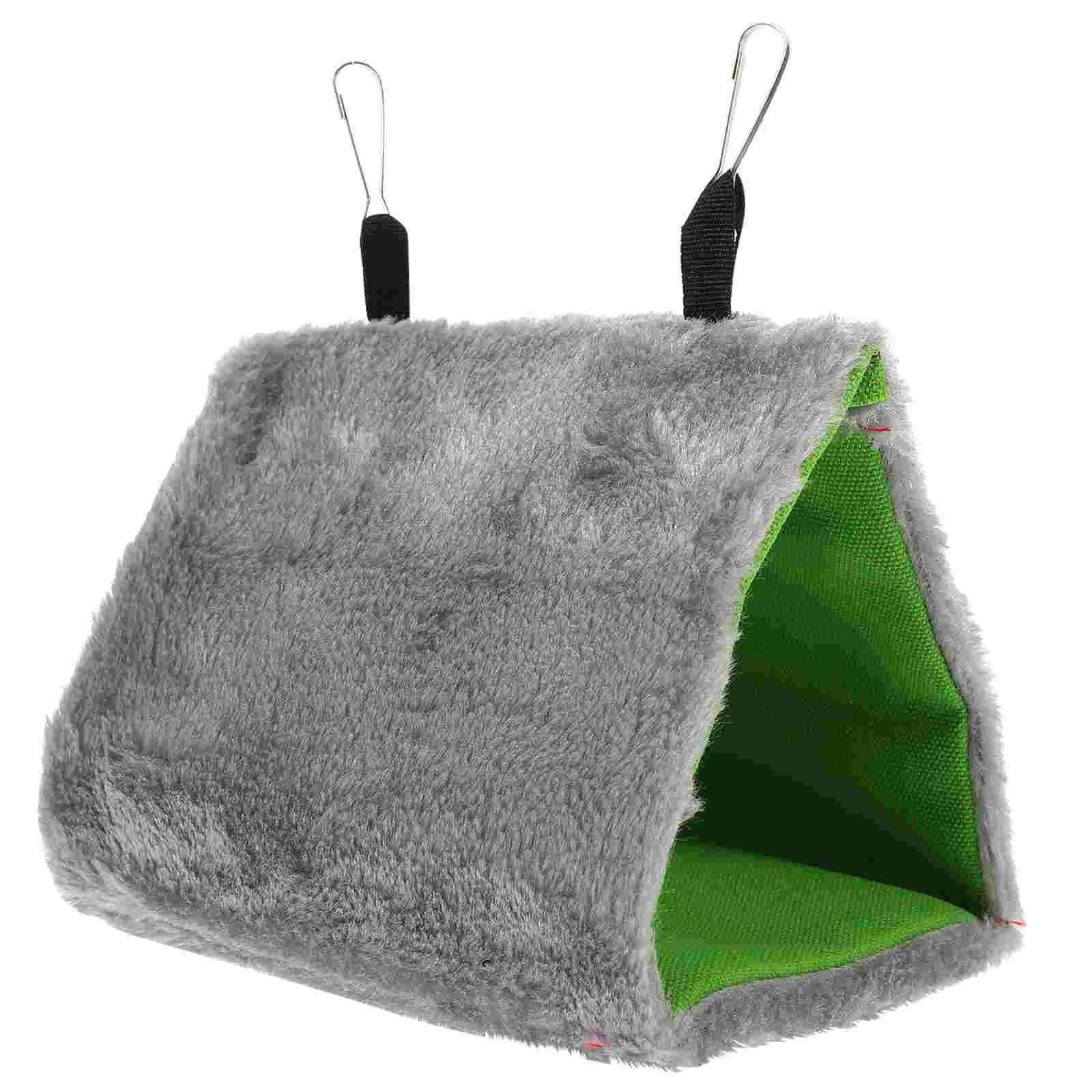 

Bird Hammock Parrot Bed Triangular Sleeping Conure Comfortable Hanging Warmthplush Living Bedding