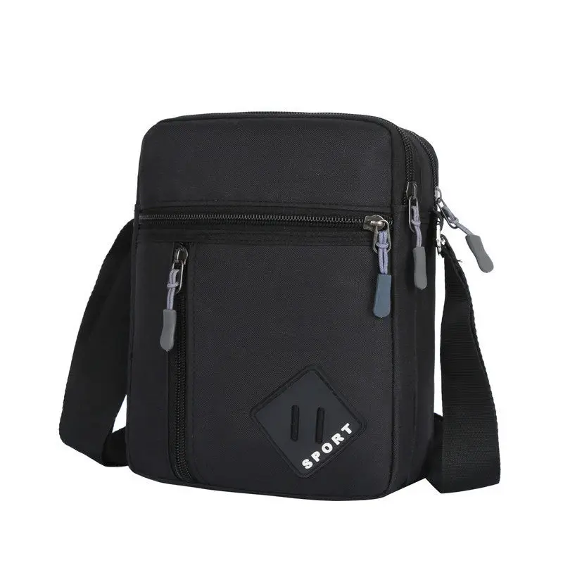 

New Men's Bag Square Messenger Bag Large Capacity Shoulder Bag Oxford Cloth Handbag Waterproof Wear-resistant Small Computer Bag
