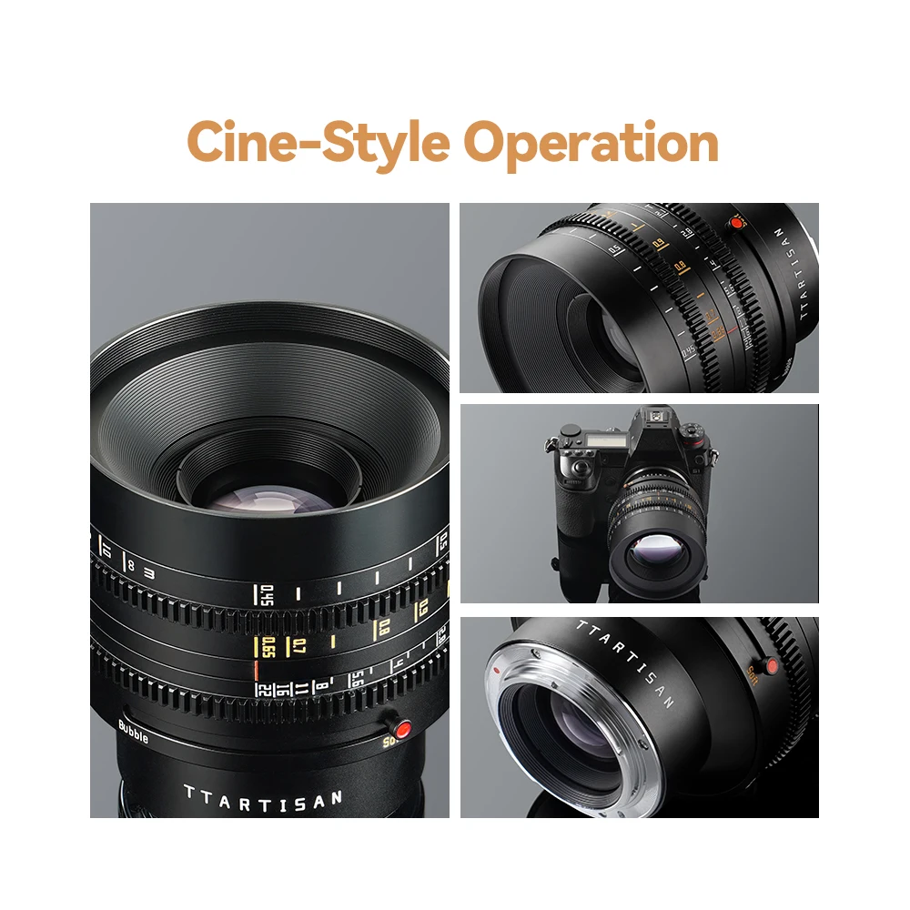 Объектив TTArtisan 85mm T2.1 Full Frame Cine Prime с двойным мягким боке-эффектом и плавной регулировкой диафрагмы для Canon RF, Sony E, Nikon Z, L (art.: 3920dc34740ad) - 3920dc34740ad