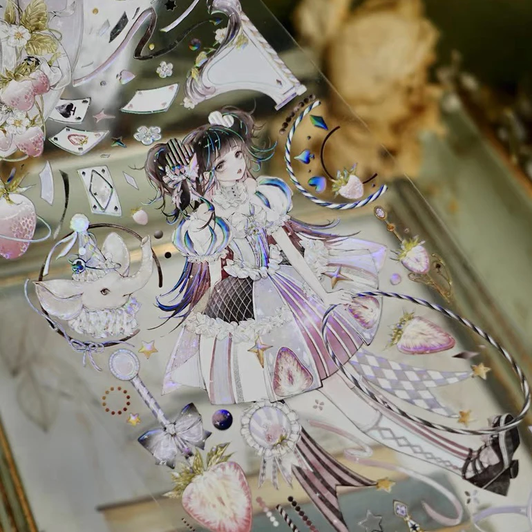 

1 Loop Dream Tour Garden New Amusement Park Theme Collage Characters Cute Girl Shiny PET Tape