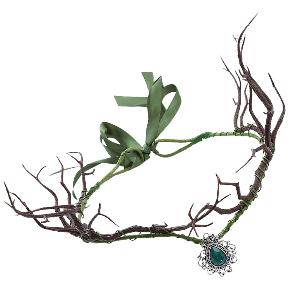 Fake Branch Mother Hair Accessories Women Fabric Woodland Fairy Crowns Jewelry for