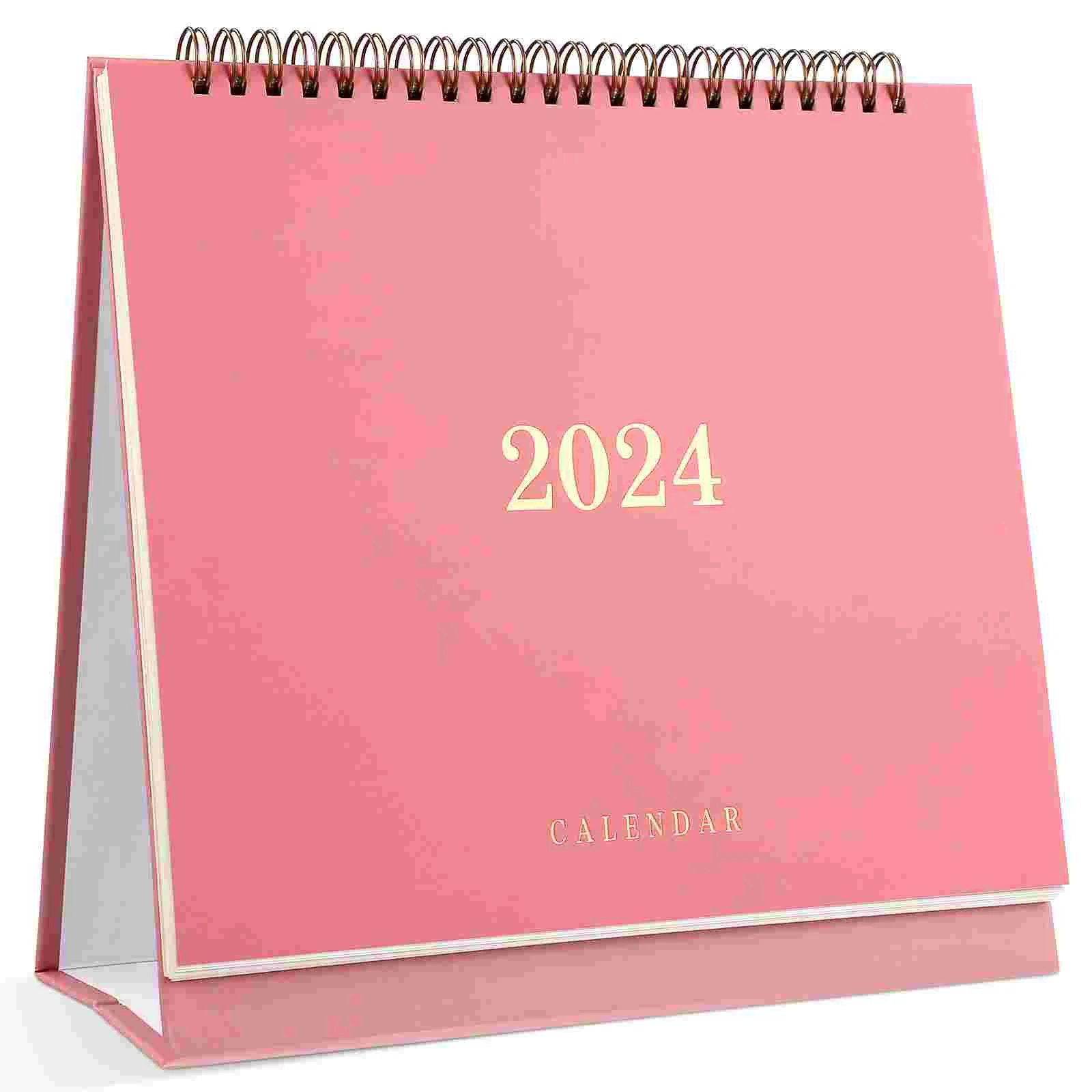 

Настольный календарь, ежемесячный планировщик, праздничное напоминание, календарь, настольный календарь, январь 2024-декабрь 2025 года (розовый)