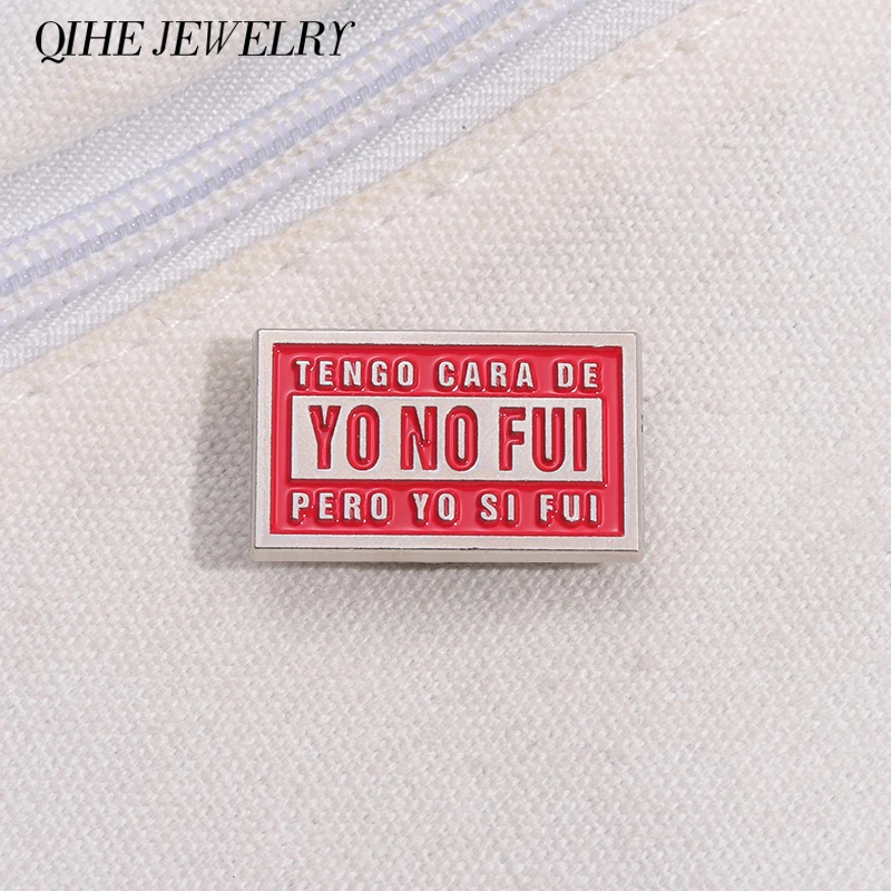 Эмалированная брошь с надписью Tengo Cara De Yo No аккумуляторной продукции