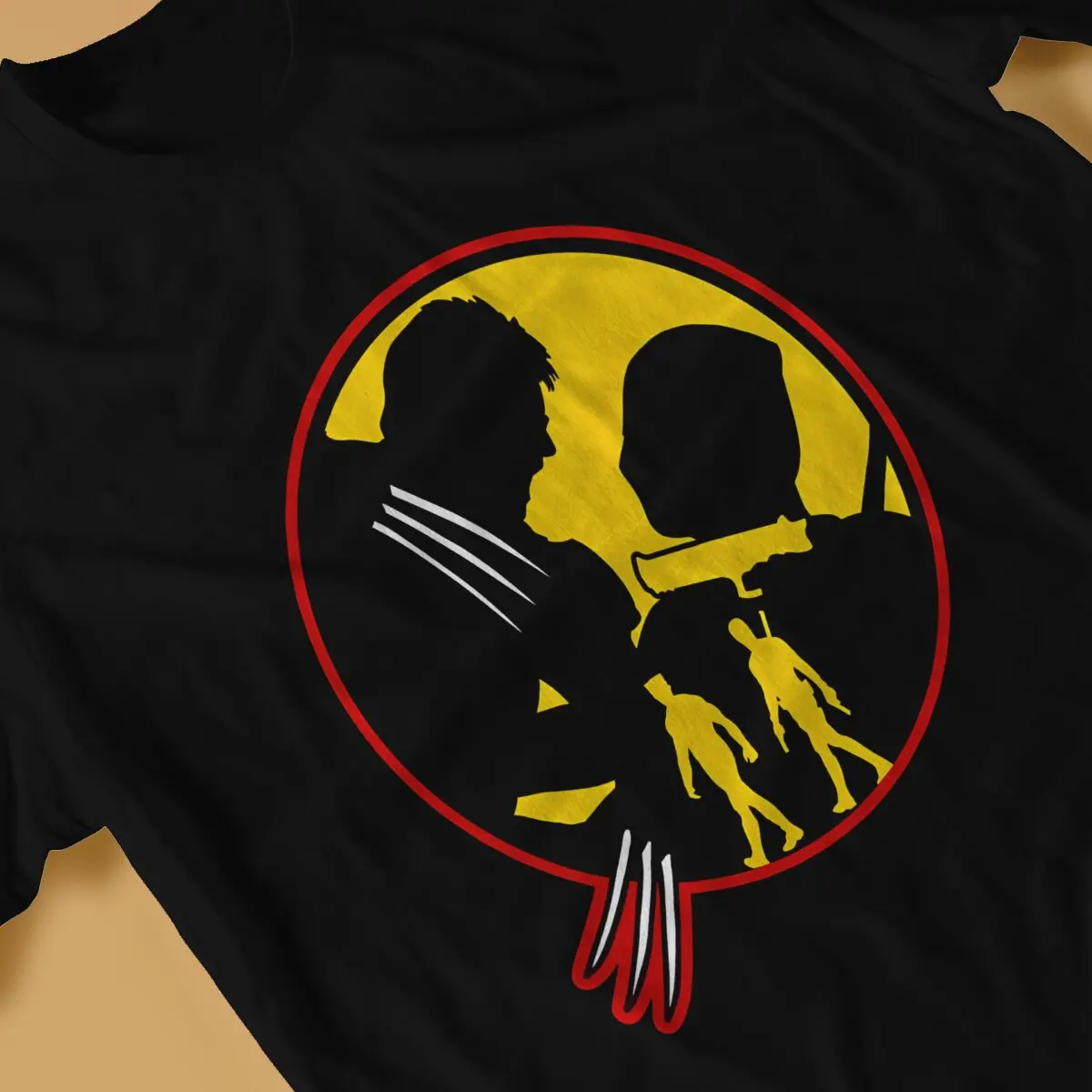 z bohaterami hipsterska koszulka krótkim rękawem Disney Marvel Deadpool i Wolverine t-shirty ubrania okrągłym kołnierzykiem