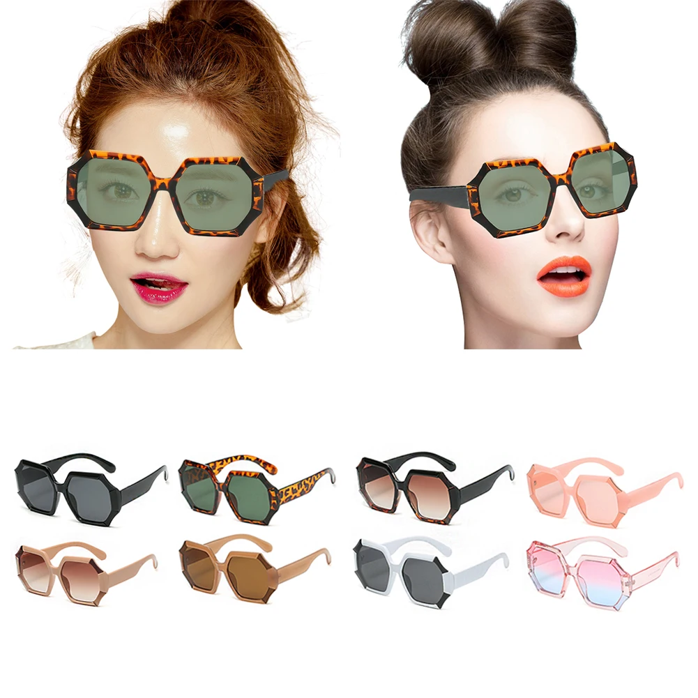 

Vintage Fashion Oversized Sunglasses Women Famous Luxury Brand Design Sexy Geometric Square Beach Shading Sun Glasses for Female