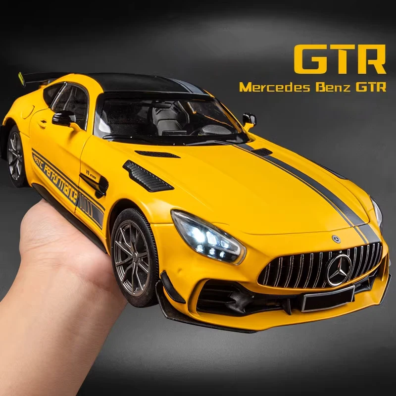 1:18 Mercedes-Benz GTR зеленый Демон литой игрушечный автомобиль из сплава Модель со звуком и интерьером детская игрушка коллекционные предметы подарок на день рождения 1:18 Mercedes-Benz GTR зеленый Демон литой игрушечный автомобиль из сплава Модель со звуком и интерьером детская игрушка коллекционные предметы подарок на день рождения
